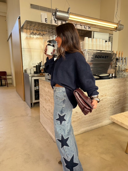 Star Denim Jeans in Blue - full outfit