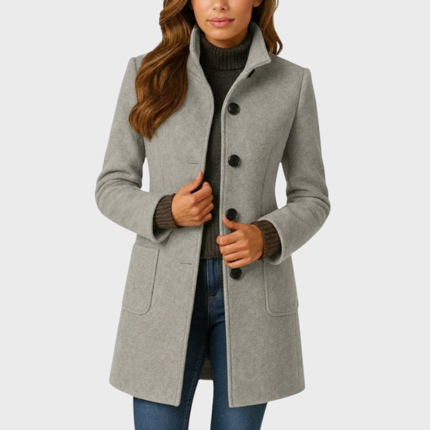Olivia™ | Elegant Winter Button Wool Coat
