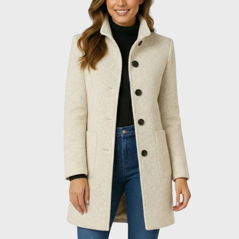 Olivia™ | Elegant Winter Button Wool Coat