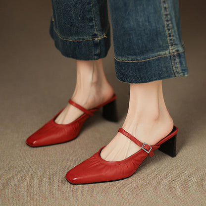 Vanya | Ruched Mary Jane Mule