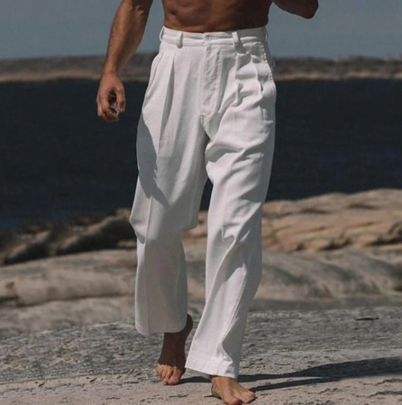 ASHMORE LANE | Theo Wide-Leg Linen Trousers