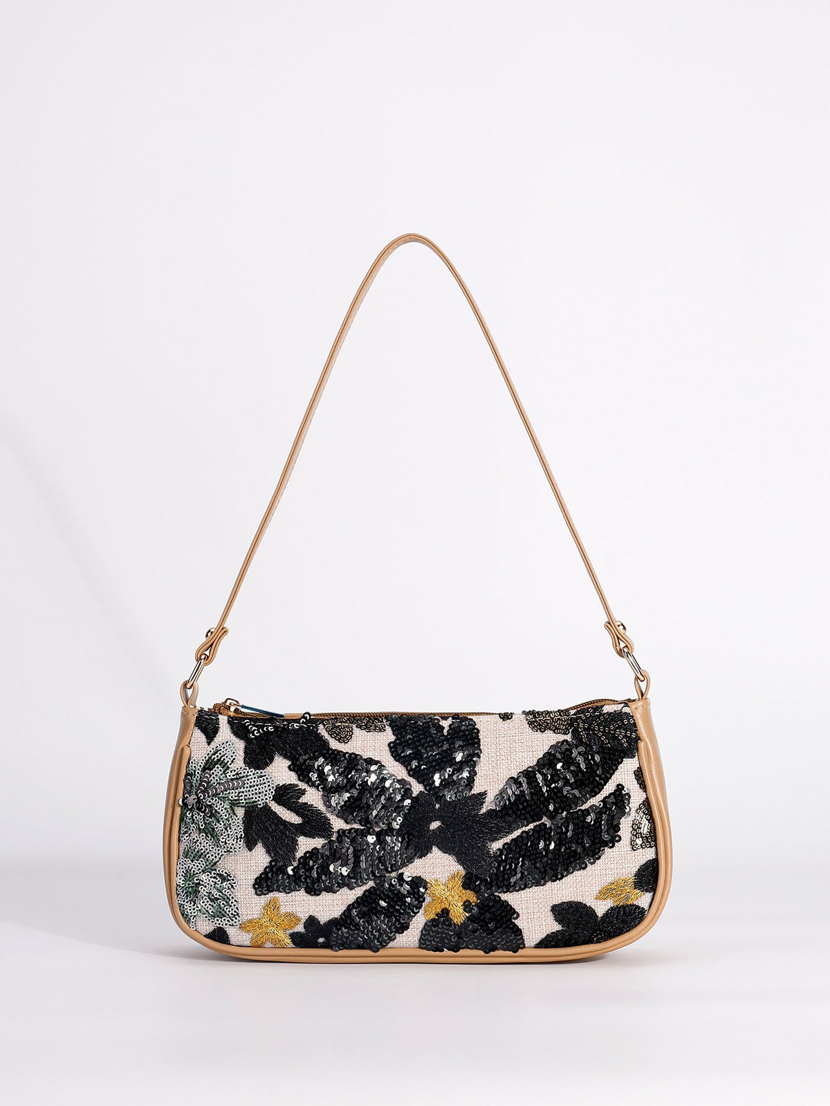 <font dir="auto" style="vertical-align: inherit;"><font dir="auto" style="vertical-align: inherit;">Sequined Embroidered Flower Shoulder Bag, New Cross-Border Style, Embroidered Floral Accessories, Underarm Bag, Crossbody Bag, Spring/Summer Women's Bag</f
