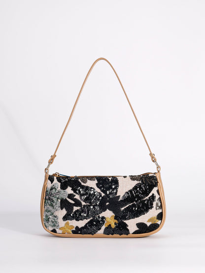 <font dir="auto" style="vertical-align: inherit;"><font dir="auto" style="vertical-align: inherit;">Sequined Embroidered Flower Shoulder Bag, New Cross-Border Style, Embroidered Floral Accessories, Underarm Bag, Crossbody Bag, Spring/Summer Women's Bag</f