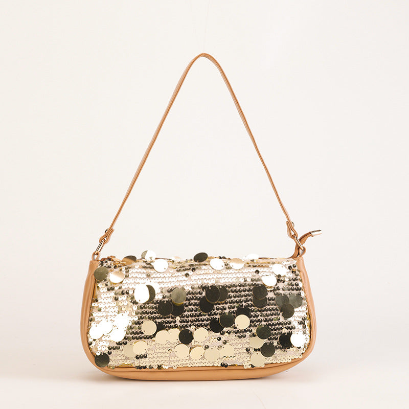 <font dir="auto" style="vertical-align: inherit;"><font dir="auto" style="vertical-align: inherit;">Sequined Embroidered Flower Shoulder Bag, New Cross-Border Style, Embroidered Floral Accessories, Underarm Bag, Crossbody Bag, Spring/Summer Women's Bag</f