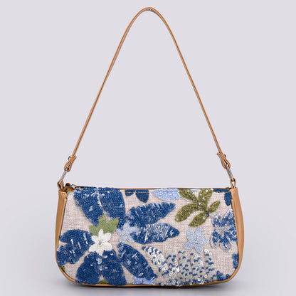 <font dir="auto" style="vertical-align: inherit;"><font dir="auto" style="vertical-align: inherit;">Sequined Embroidered Flower Shoulder Bag, New Cross-Border Style, Embroidered Floral Accessories, Underarm Bag, Crossbody Bag, Spring/Summer Women's Bag</f