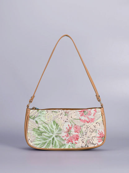 <font dir="auto" style="vertical-align: inherit;"><font dir="auto" style="vertical-align: inherit;">Sequined Embroidered Flower Shoulder Bag, New Cross-Border Style, Embroidered Floral Accessories, Underarm Bag, Crossbody Bag, Spring/Summer Women's Bag</f