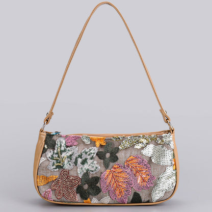 <font dir="auto" style="vertical-align: inherit;"><font dir="auto" style="vertical-align: inherit;">Sequined Embroidered Flower Shoulder Bag, New Cross-Border Style, Embroidered Floral Accessories, Underarm Bag, Crossbody Bag, Spring/Summer Women's Bag</f