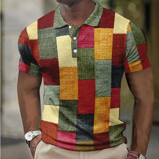 Damien | Polo homme patchwork élégant
