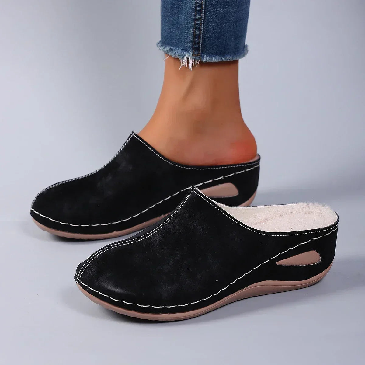 Ophélie Cushioned Mule Slippers