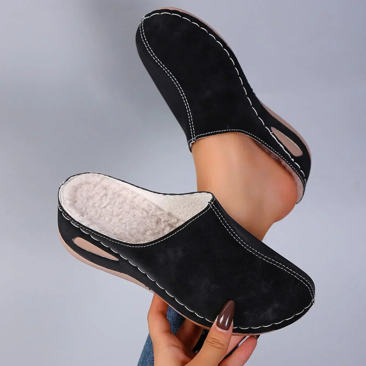 Ophélie Cushioned Mule Slippers