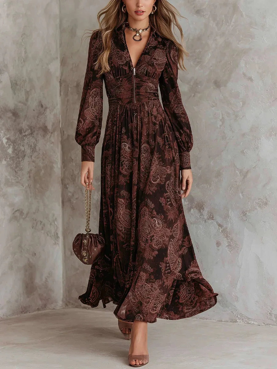 ASHMORE LANE | Vintage Print Long Dress