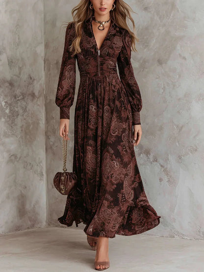 ASHMORE LANE | Vintage Print Long Dress