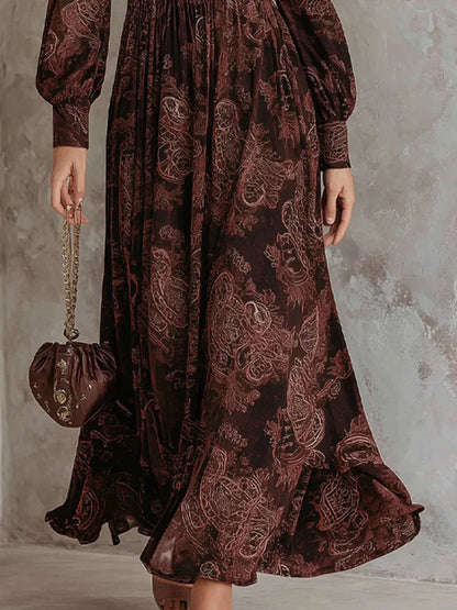 ASHMORE LANE | Vintage Print Long Dress