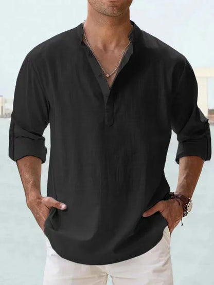 Enzo | Chemise d'Été en Lin et Coton