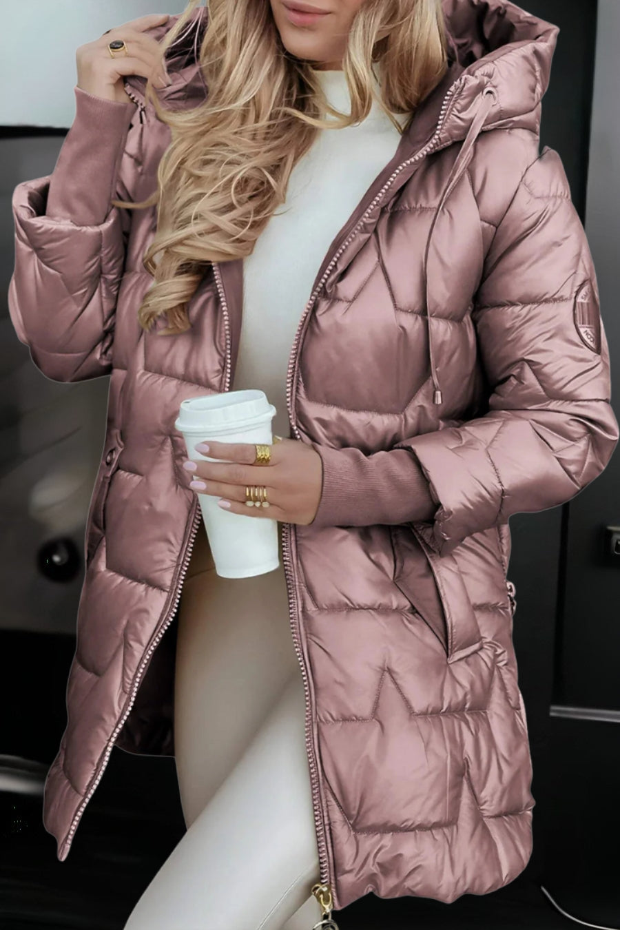 Mageina - Elegante Cappotto Invernale Con Cappuccio e Imbottitura