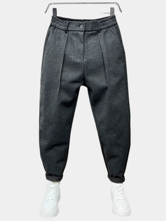 ASHMORE LANE | Textured Tapered Trousers
