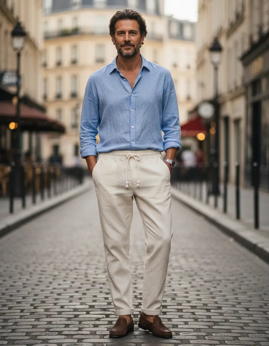 Luca | Pantalon en Lin Élégant