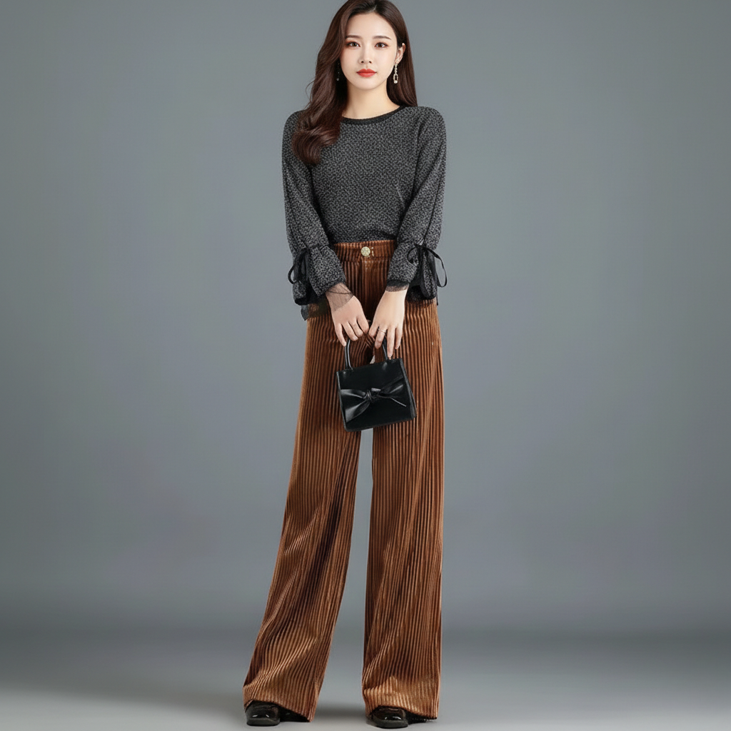 ASHMORE LANE | High-Waist Corduroy Trousers