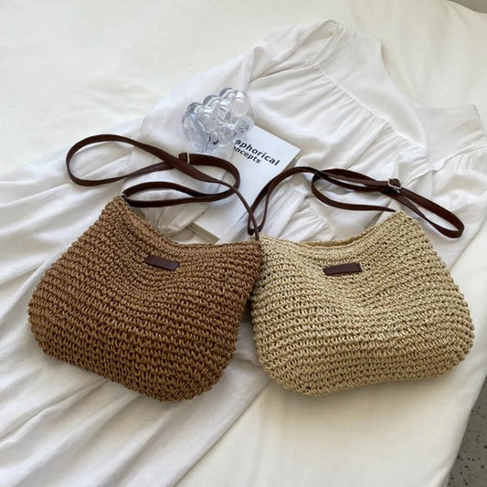 ASHMORE LANE | Camille Woven Round-Handle Bag