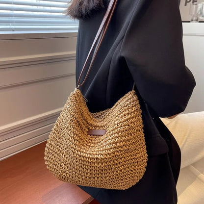 ASHMORE LANE | Camille Woven Round-Handle Bag