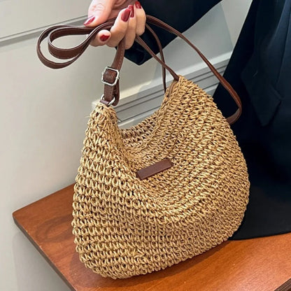ASHMORE LANE | Camille Woven Round-Handle Bag