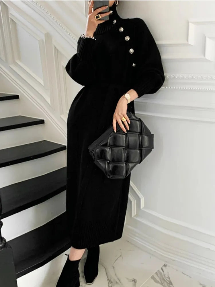 Katerina | Roll Neck Knit Dress