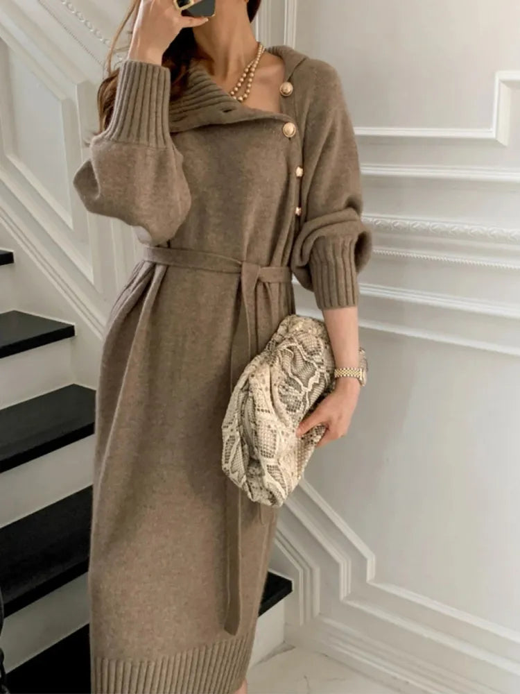 Katerina | Roll Neck Knit Dress