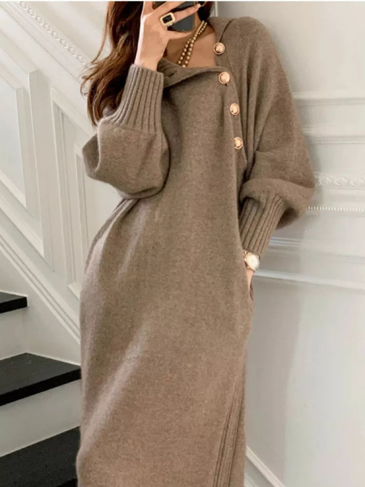 Katerina | Roll Neck Knit Dress