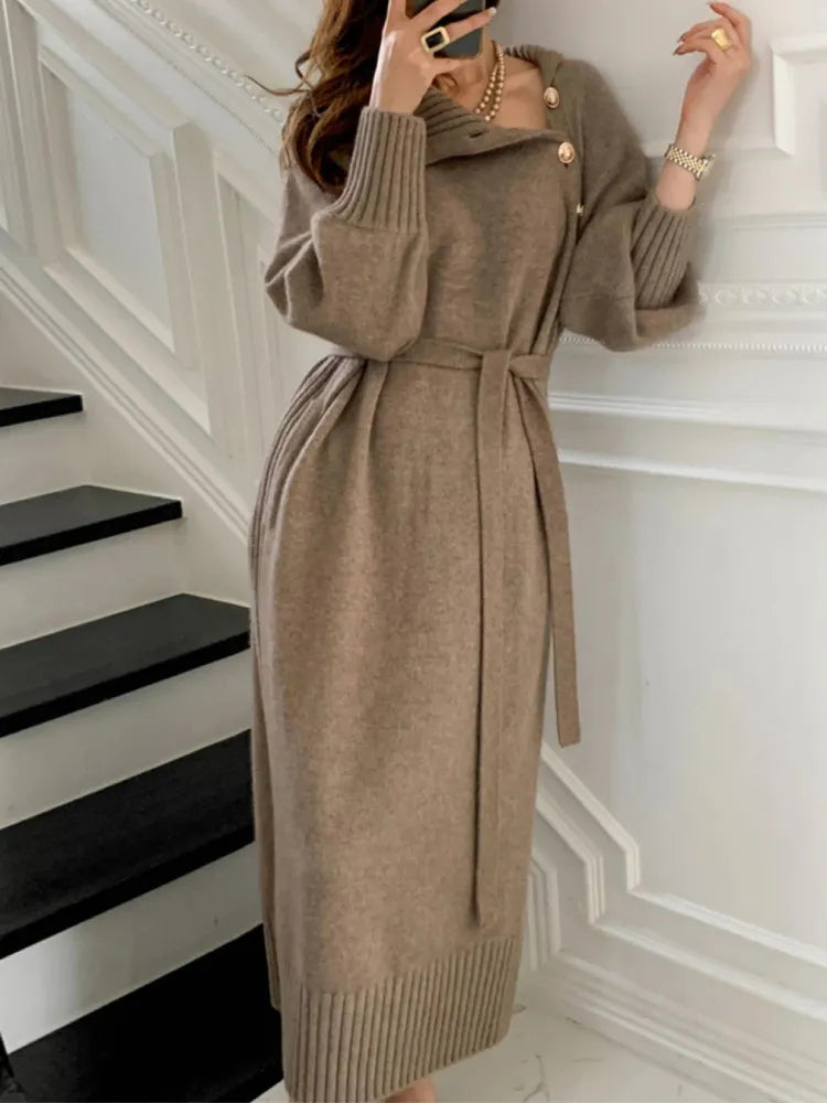 Katerina | Roll Neck Knit Dress