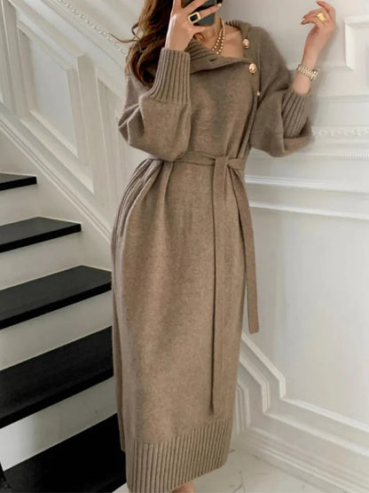 Katerina | Roll Neck Knit Dress