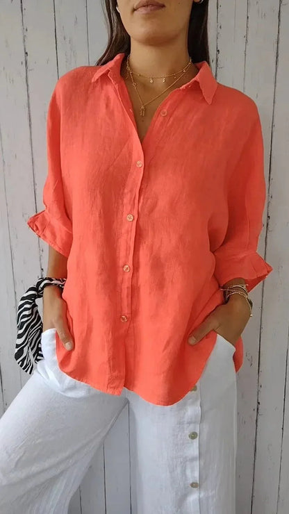 ASHMORE LANE | Cheryl Elegant Linen Blouse