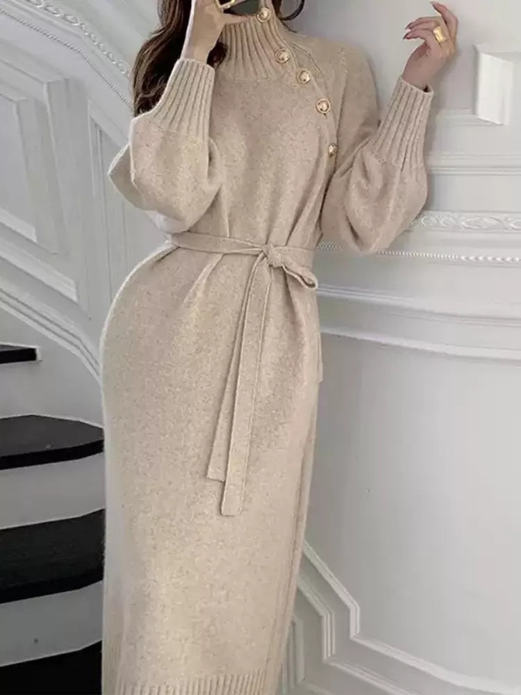 Katerina | Roll Neck Knit Dress