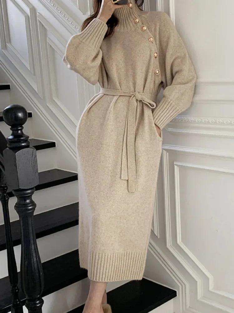 Katerina | Roll Neck Knit Dress