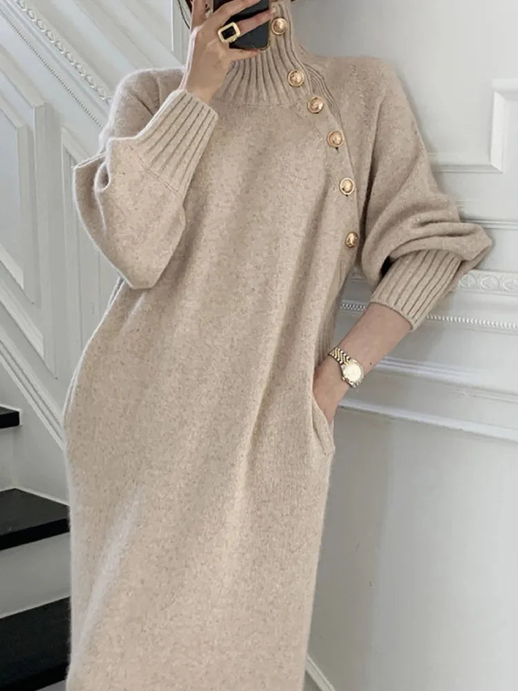 Katerina | Roll Neck Knit Dress
