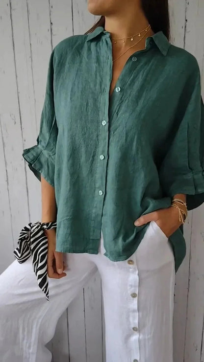 ASHMORE LANE | Cheryl Elegant Linen Blouse
