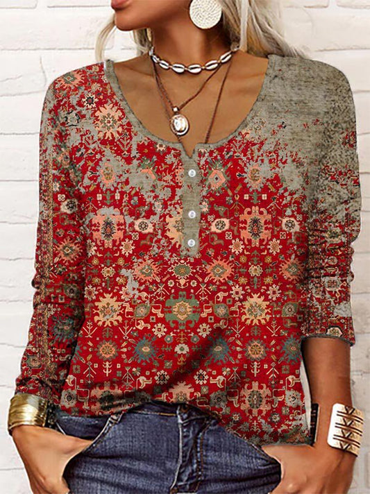 ASHMORE LANE | Ria Aztec Print Blouse