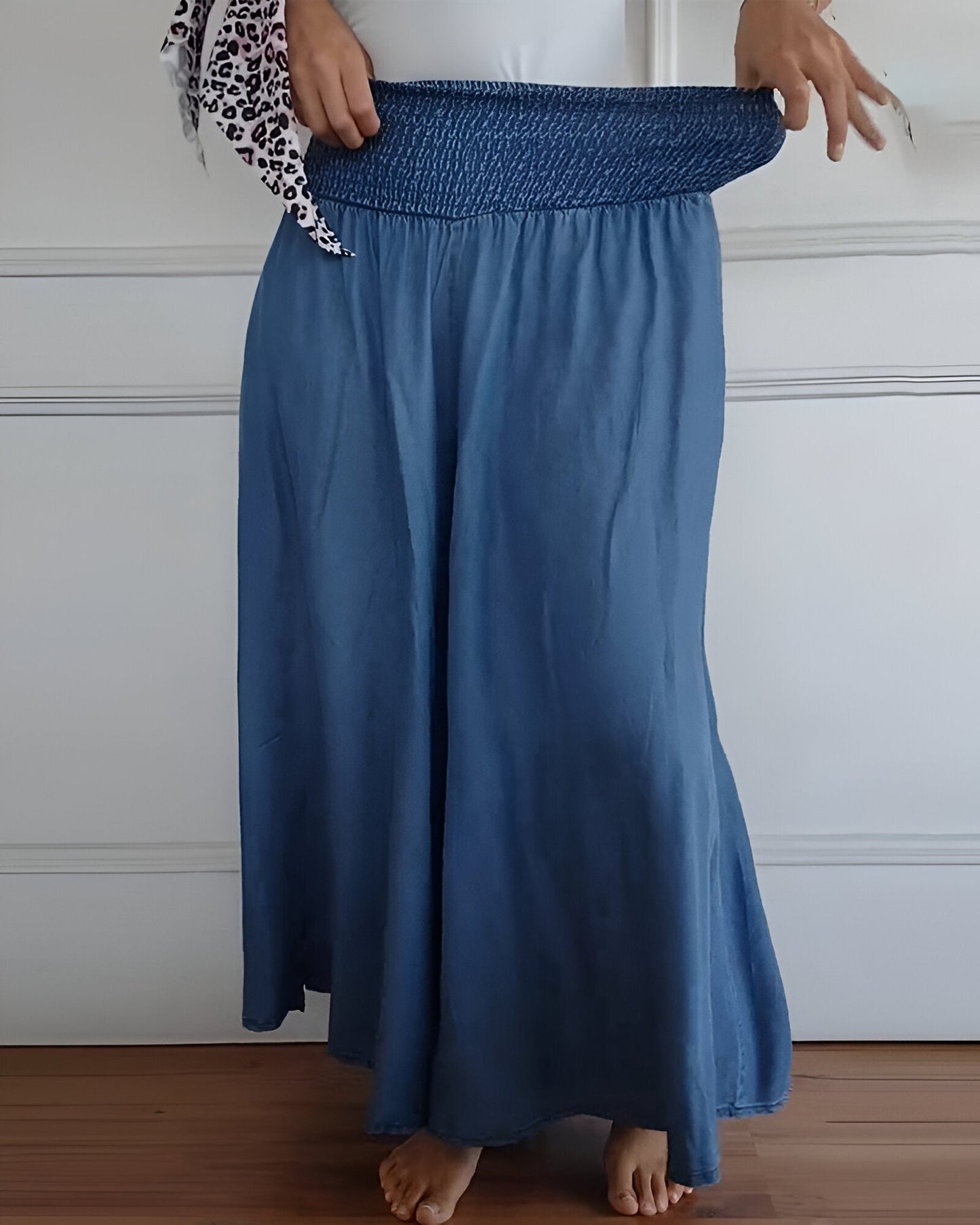 ASHMORE LANE | Smocked-Waist Wide Trousers