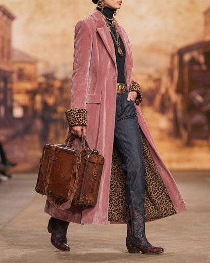 Hollis & June | Madison Velvet Tailored Coat