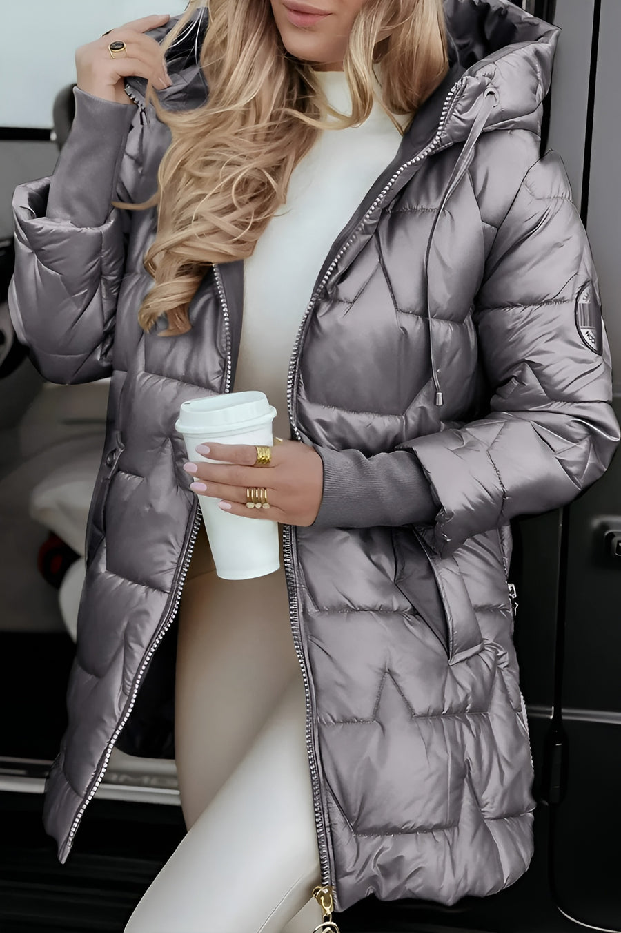 Mageina - Elegante Cappotto Invernale Con Cappuccio e Imbottitura