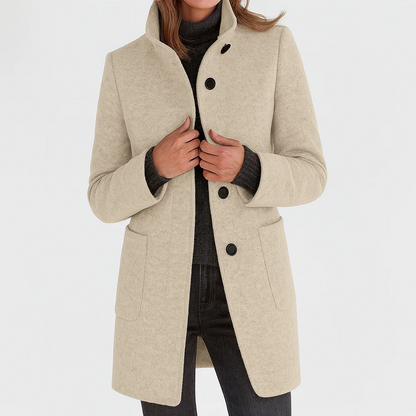 Eleonora | Button-Front Tailored Midi Coat