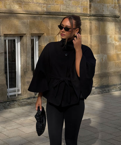 The Chelsea Cape in black