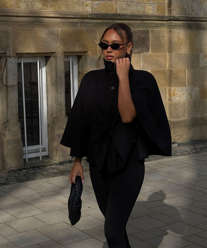 The Chelsea Cape in black