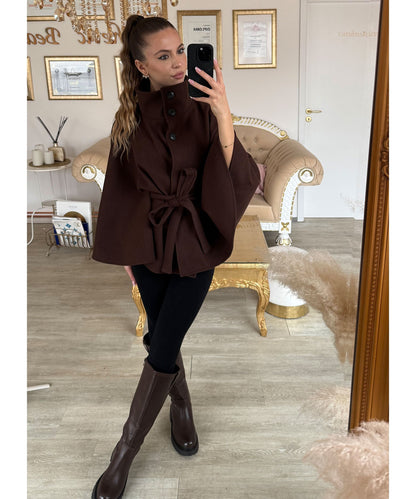 The Chelsea Cape in brown
