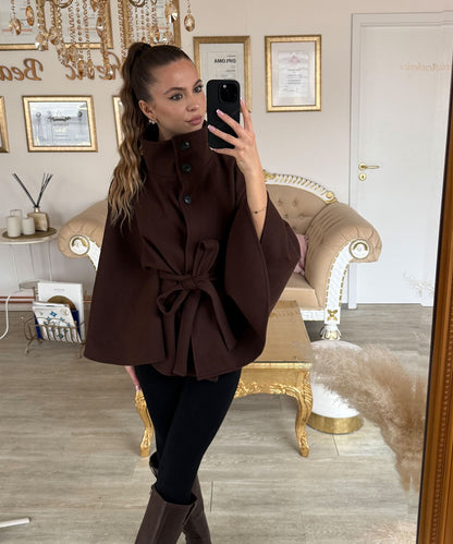 The Chelsea Cape in brown