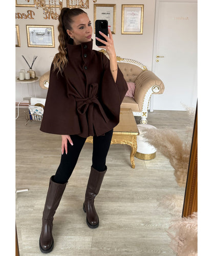 The Chelsea Cape in brown
