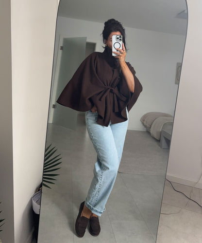 The Chelsea Cape in brown