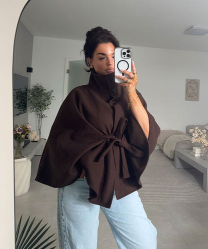 The Chelsea Cape in brown