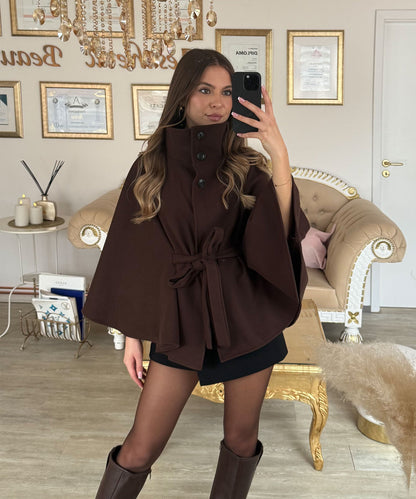 The Chelsea Cape in brown