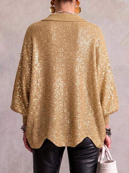 Karina | Oversized Collared Button Cardigan