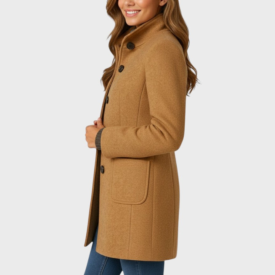 Olivia™ | Elegant Winter Button Wool Coat